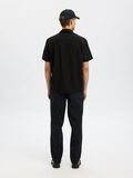 Selected LINNENMIX OVERHEMD MET KORTE MOUWEN, Black, highres - 16092978_Black_004.jpg