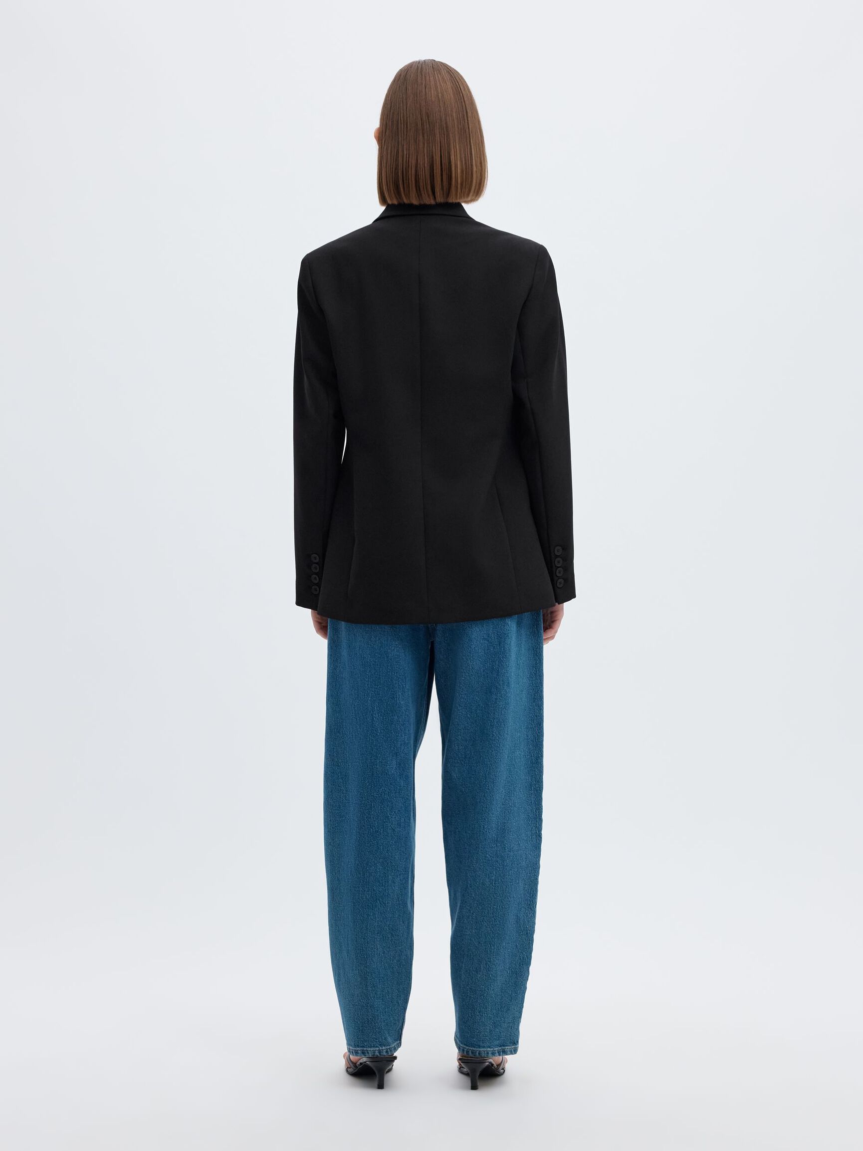 CLASSIC SINGLE-BREASTED BLAZER, Black, highres