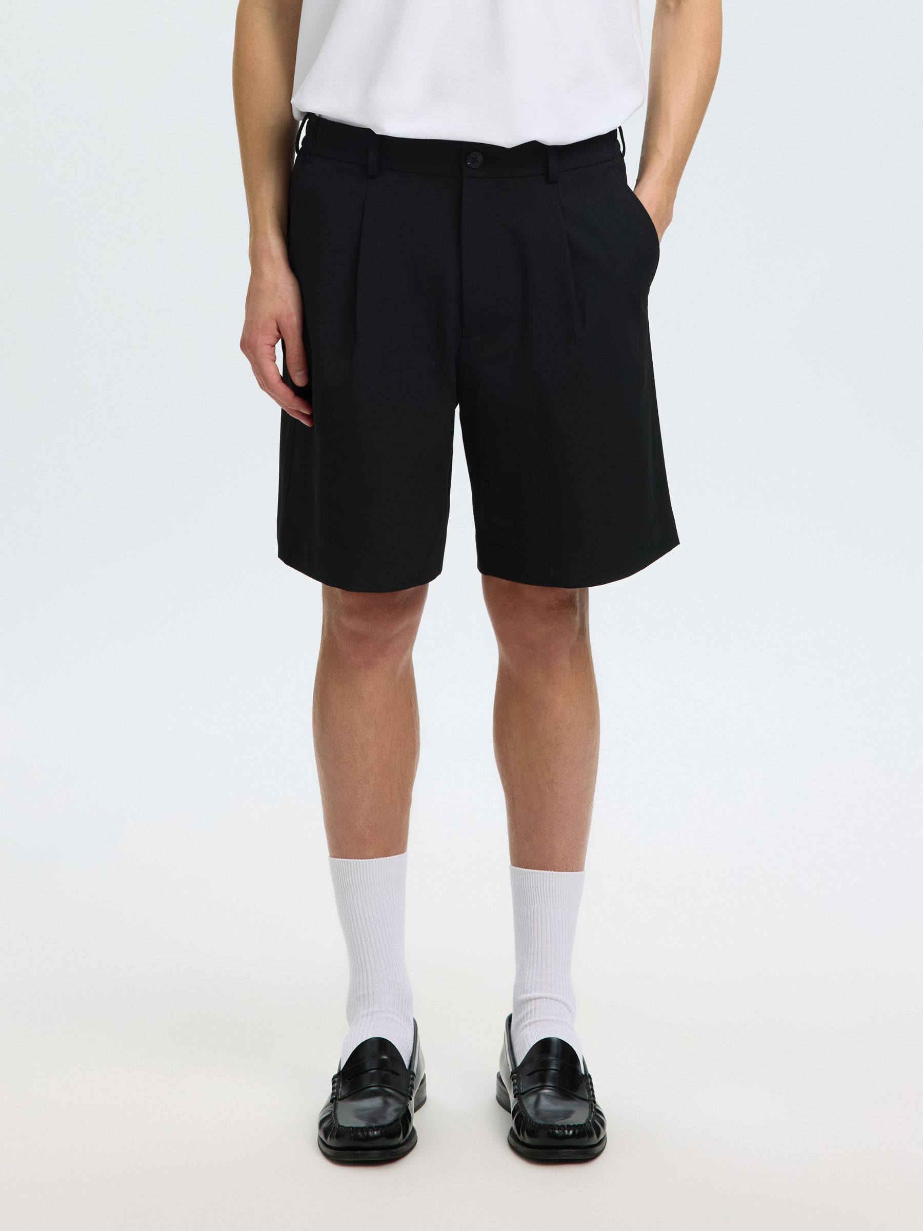 REGULAR FIT SHORTS, Black, highres