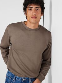 VISCOSE BLEND SWEATSHIRT, Morel, highres