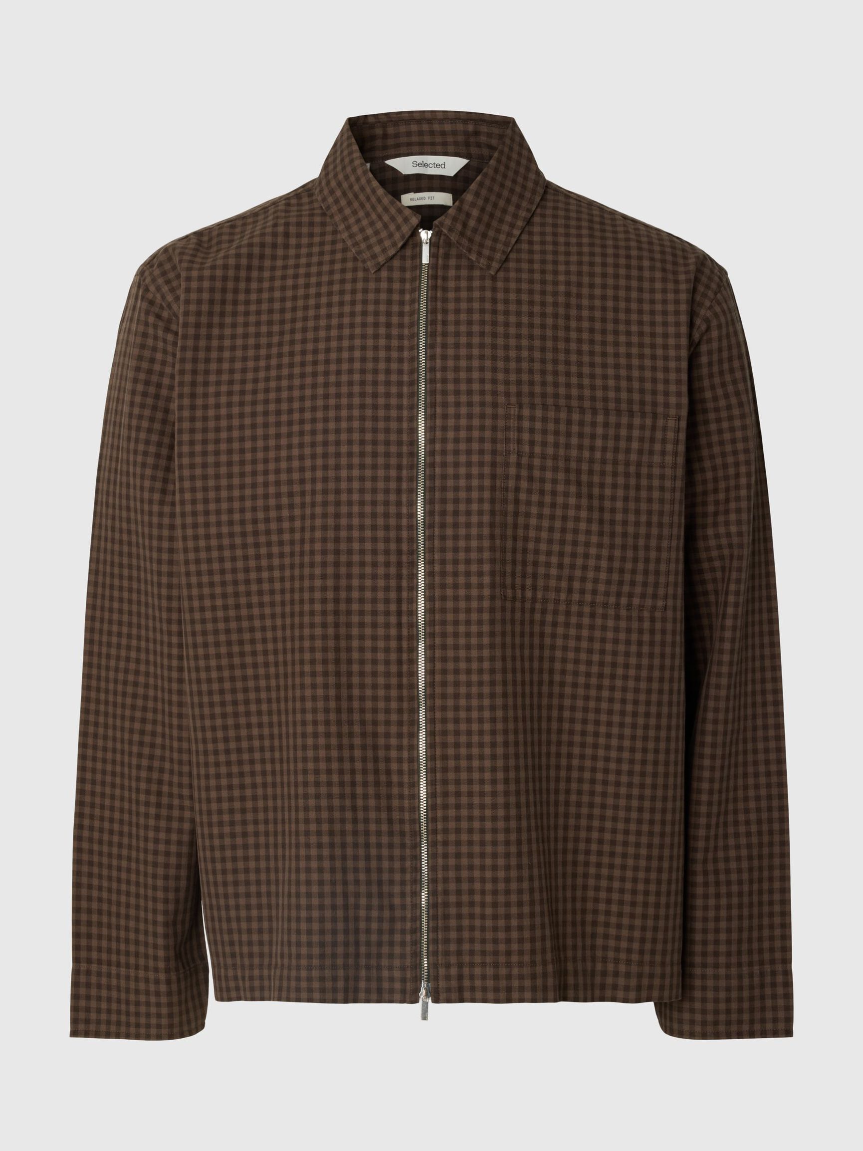 RELAXED FIT OVERSHIRT, Chocolate Chip, highres