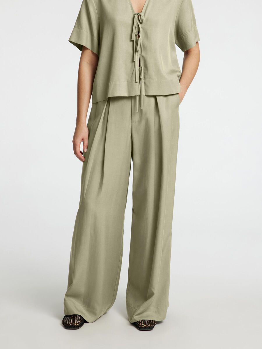 Selected MID WAIST HOSE MIT WEITEM BEIN, Vetiver, highres - 16096915_Vetiver_003.jpg