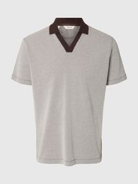 KORTE MOUWEN POLO, Bracken, highres