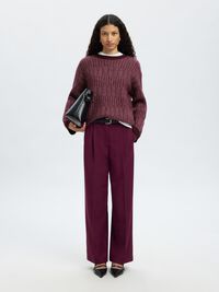 WOOL BLEND KNITTED JUMPER, Fig, highres