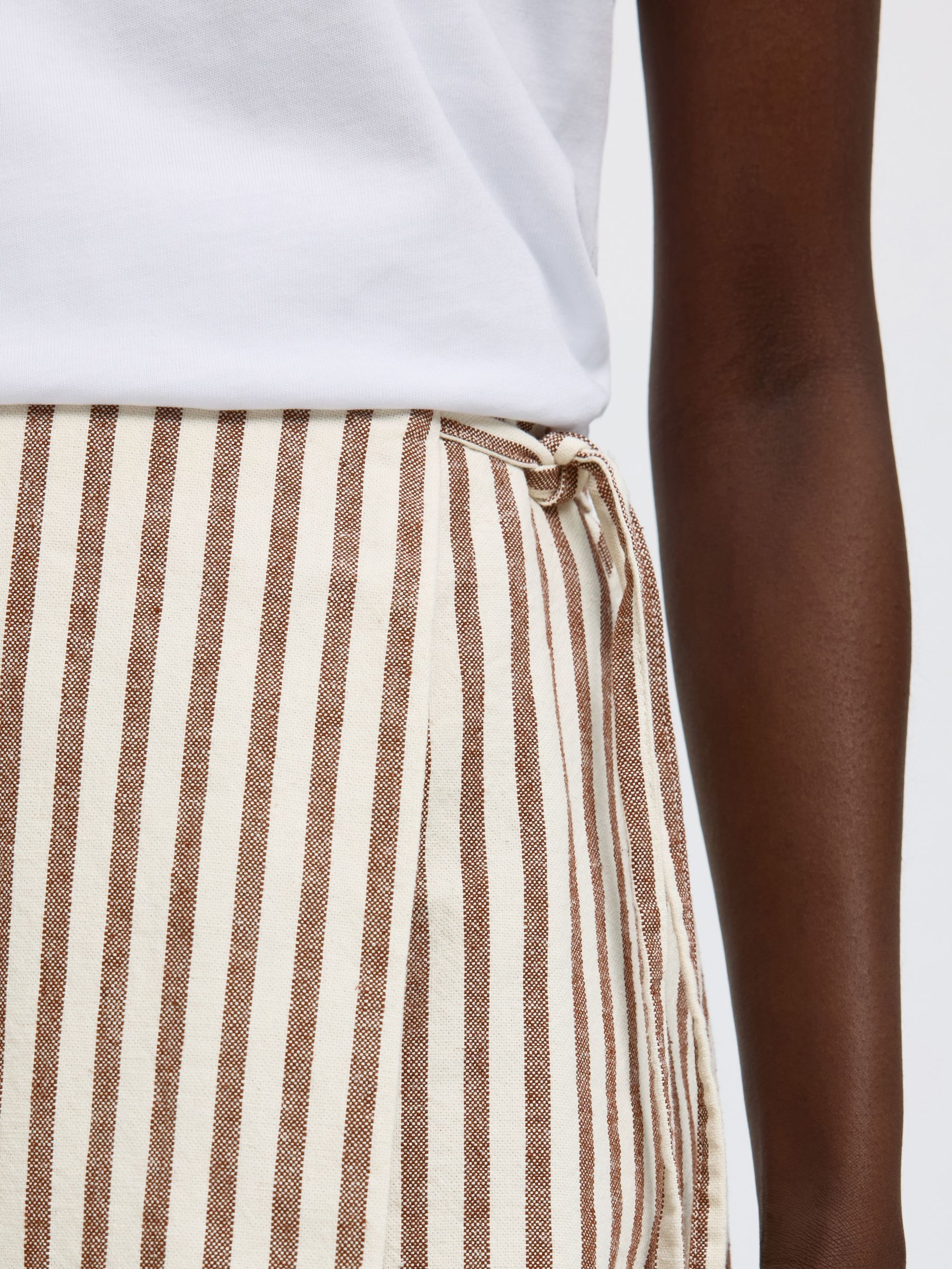 COTTON BLEND MINI WRAP SKIRT, Egret, highres