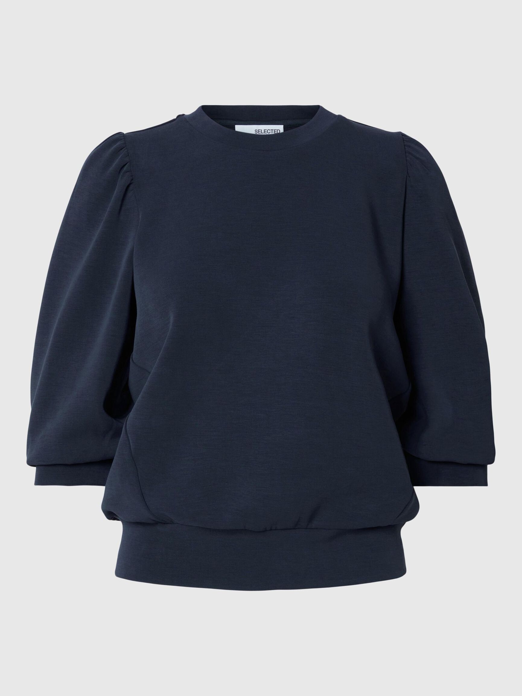 PUFF SLEEVE SWEATSHIRT, Dark Sapphire, highres