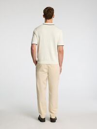 GEBREIDE POLO, Egret, highres