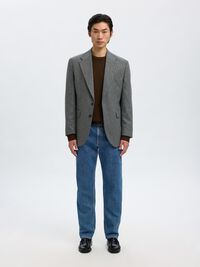 196 STRAIGHT FIT JEANS, Medium Blue Denim, highres