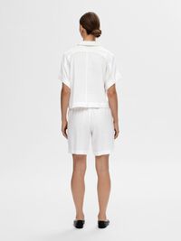 VISCOSE BLEND SHORTS, Snow White, highres