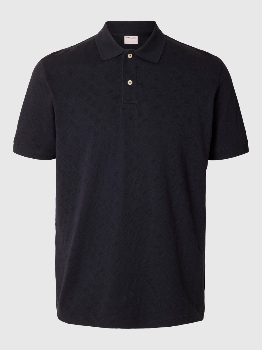 Selected JACQUARD POLO SHIRT, Sky Captain, highres - 16096767_SkyCaptain_001.jpg