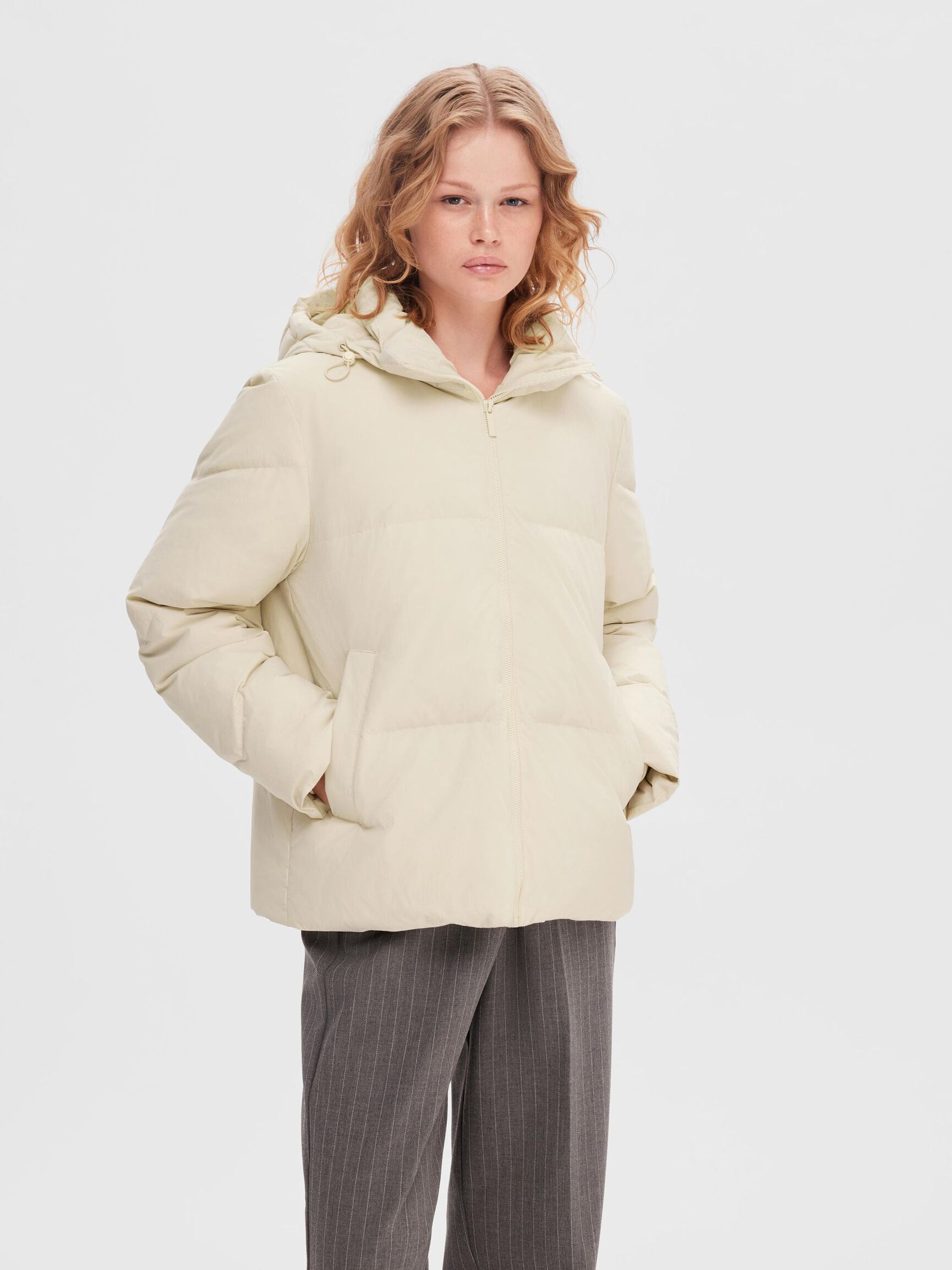 RE:DOWN® PUFFER JACKET, Sandshell, highres