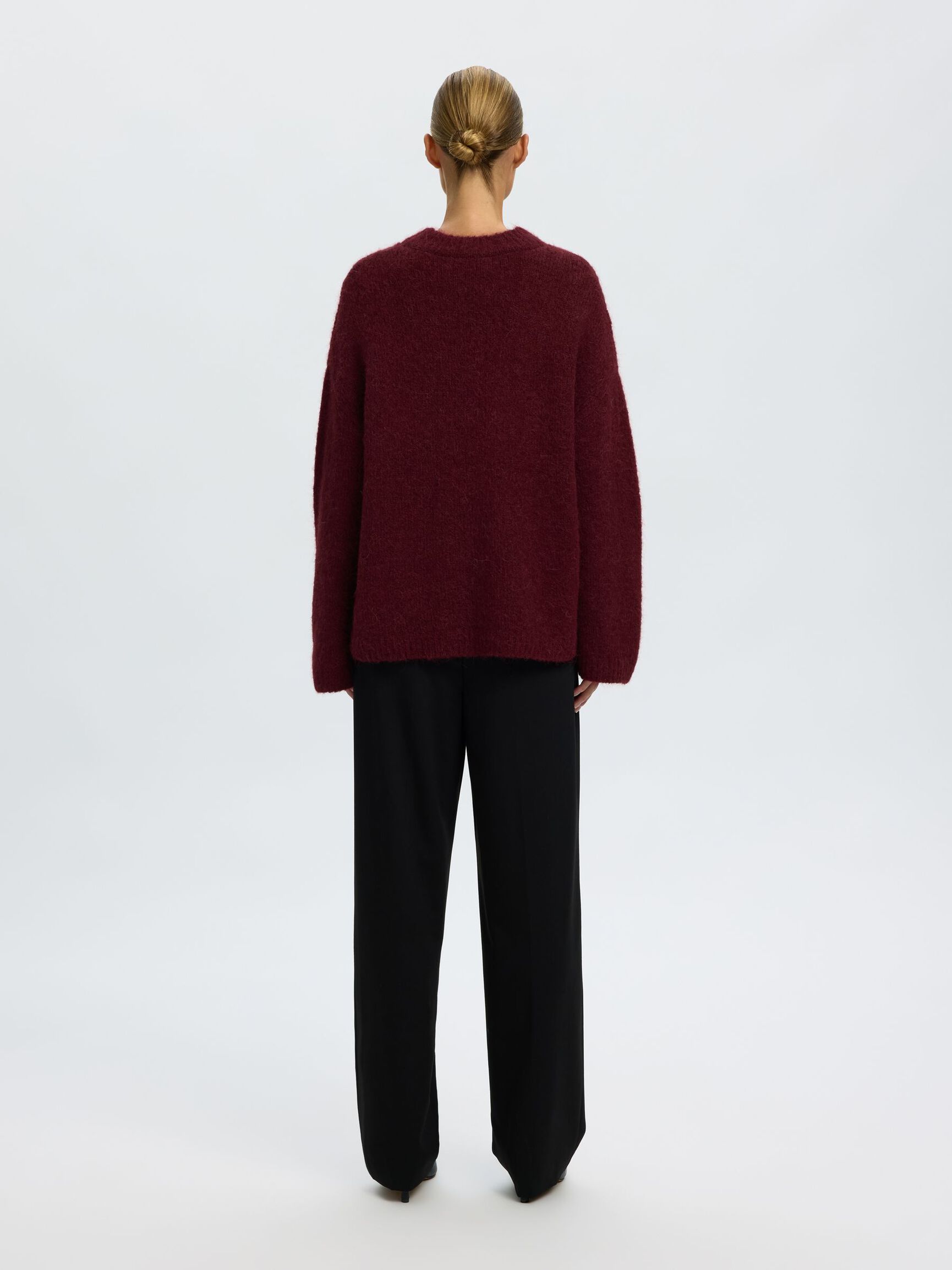 WOOL BLEND  PULLOVER, Tawny Port, highres