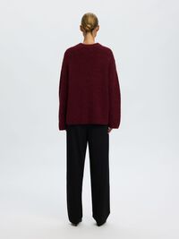 WOOL BLEND  PULLOVER, Tawny Port, highres