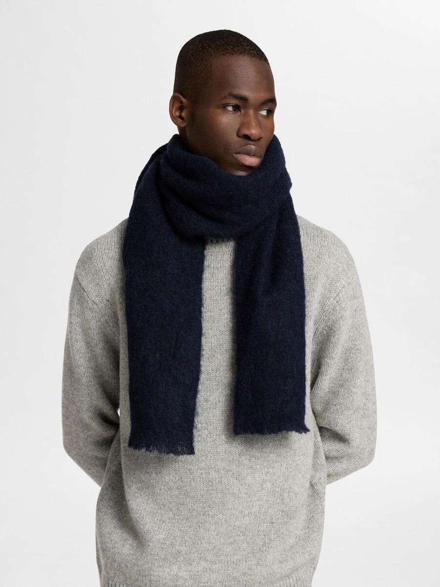 Selected CHECKED WOOL BLEND SCARF, Sky Captain, highres - 16086590_SkyCaptain_003.jpg