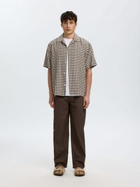 SHORT SLEEVED SHIRT, Turkish Coffee, highres