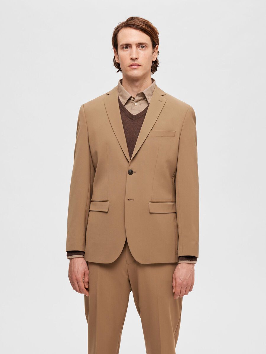 Selected VISKOSEMIX SLIM FIT BLAZER, Camel, highres - 16087824_Camel_003.jpg