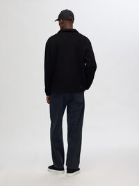 COUPE AMPLE VESTE, Black, highres