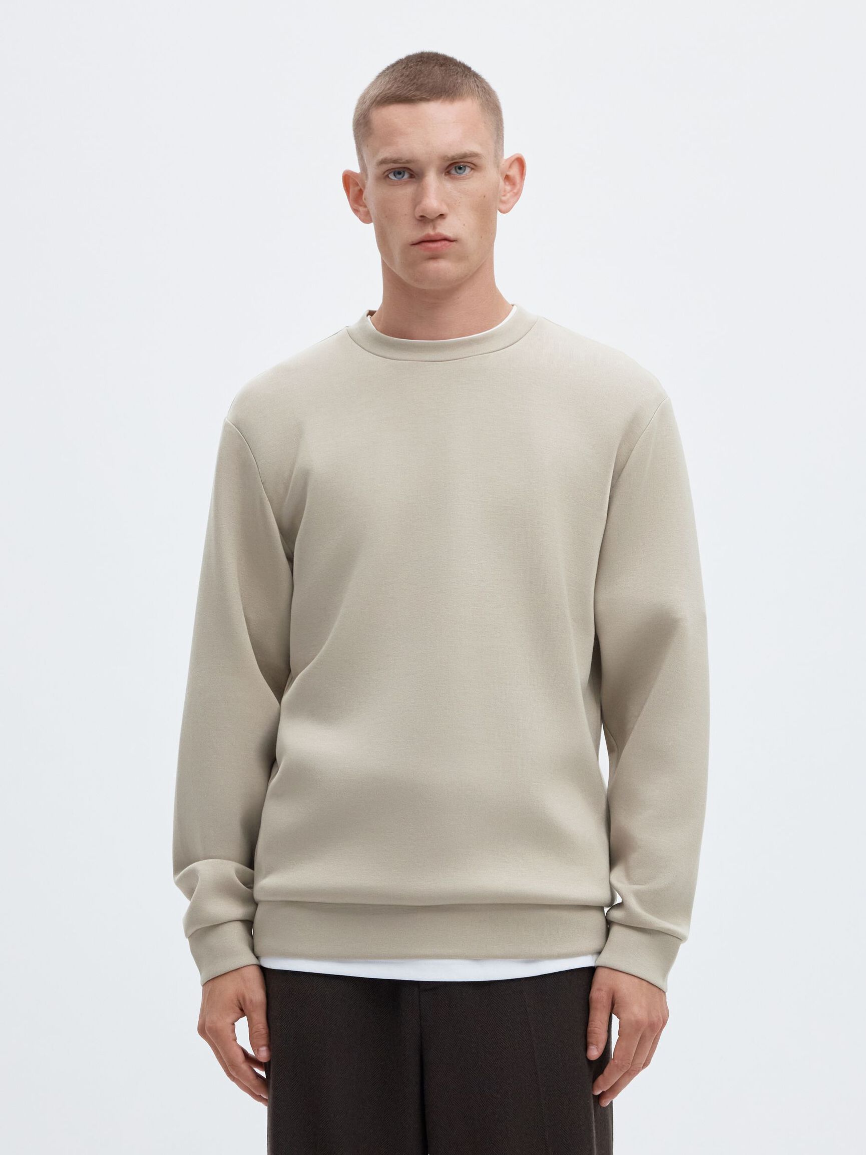 VISCOSE BLEND SWEATSHIRT, Pure Cashmere, highres