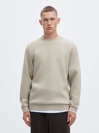 VISCOSE BLEND SWEATSHIRT, Pure Cashmere, highres