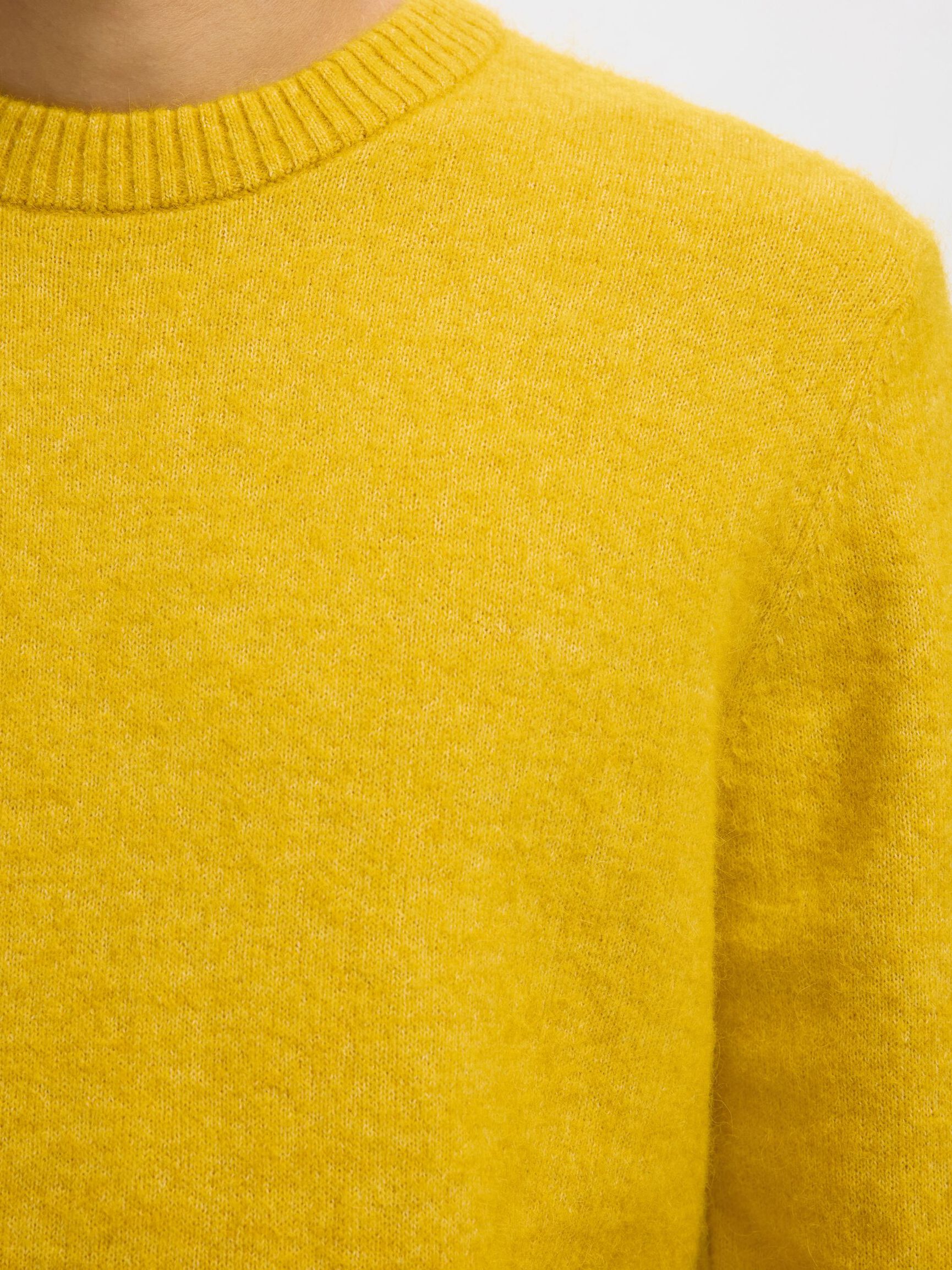 LONG-SLEEVED KNITTED JUMPER, Gold Flake, highres