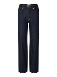 HØJTALJEDE WIDE FIT JEANS, Dark Blue Denim, highres