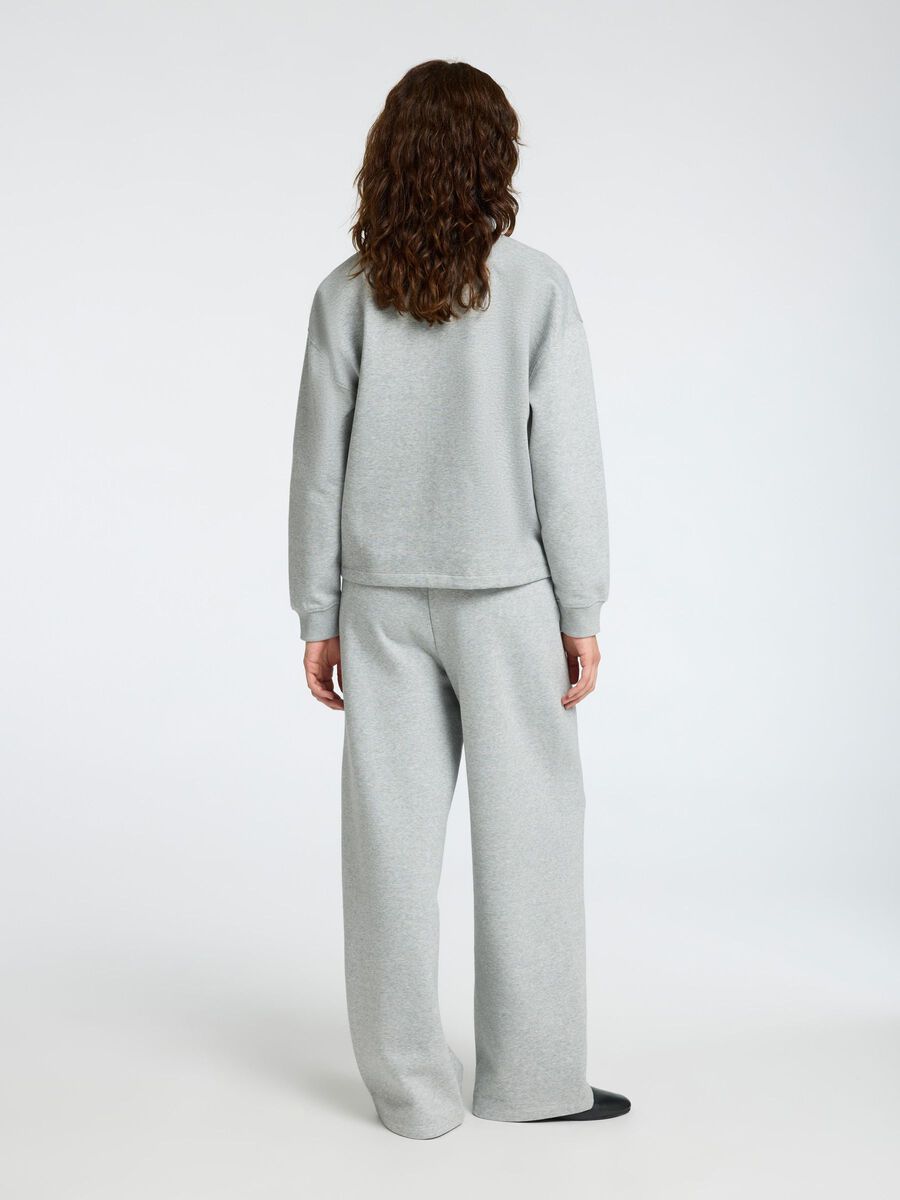 Selected WIDE LEG SWEATPANTS, Light Grey Melange, highres - 16095793_LightGreyMelange_004.jpg