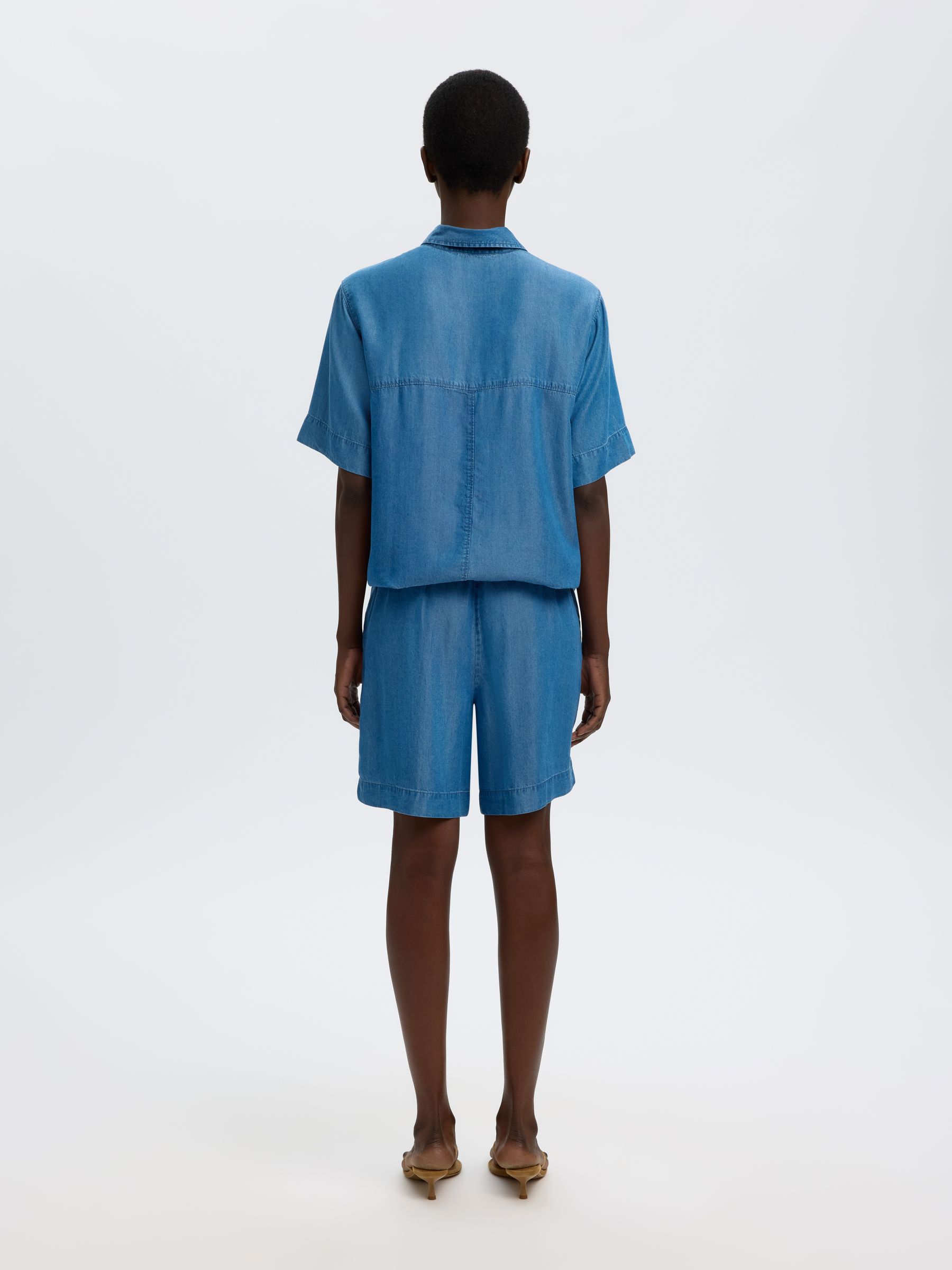 REGULAR FIT SHORTS, Medium Blue Denim, highres