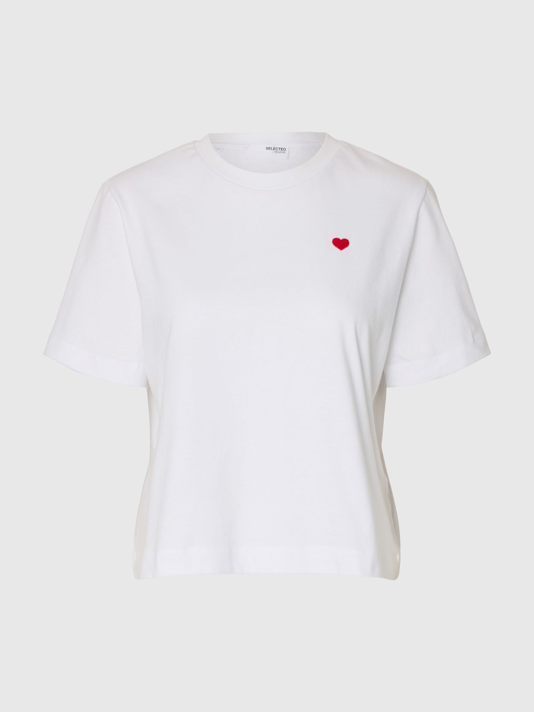EMBROIDERED CREWNECK T-SHIRT, Bright White, highres