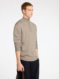 Selected 100% MERINO WOOL HALF-ZIP JUMPER, Kelp, highres - 16094655_Kelp_008.jpg