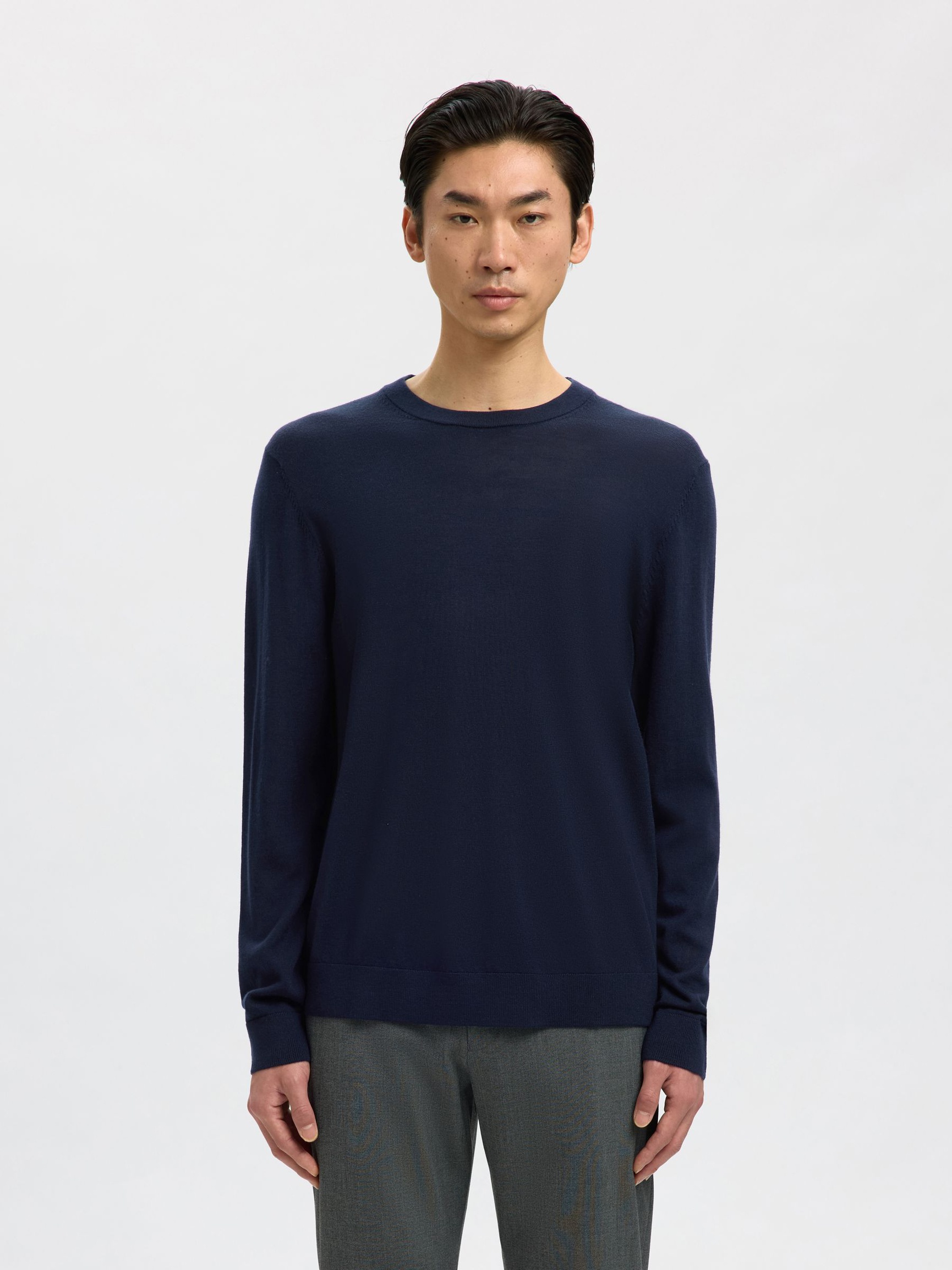 100 % LAINE MÉRINOS PULLOVER, Navy Blazer, highres