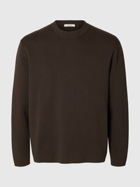 COTTON BLEND PULLOVER, Turkish Coffee, highres