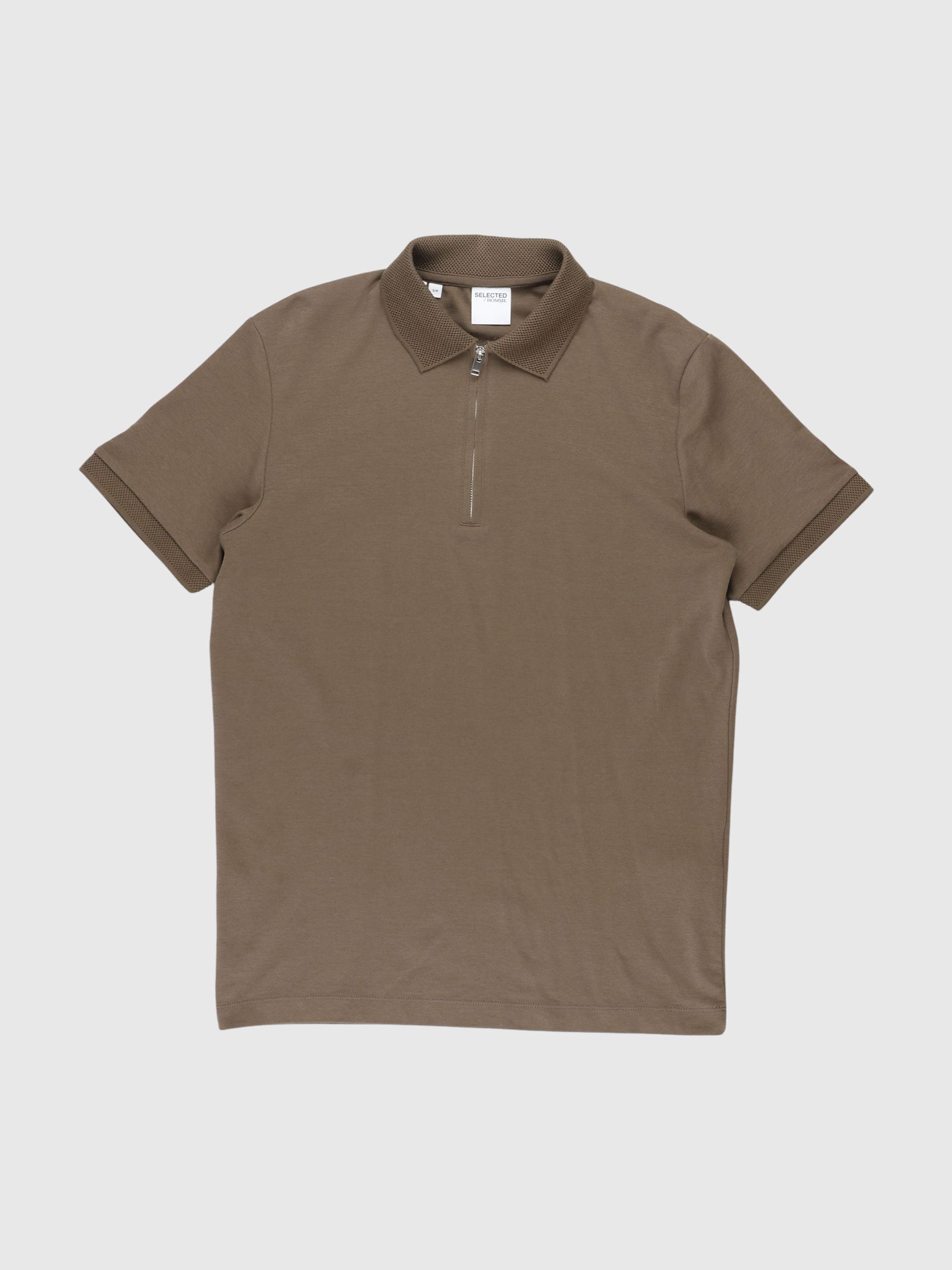 ZIPPER POLO SHIRT, Kalamata, highres