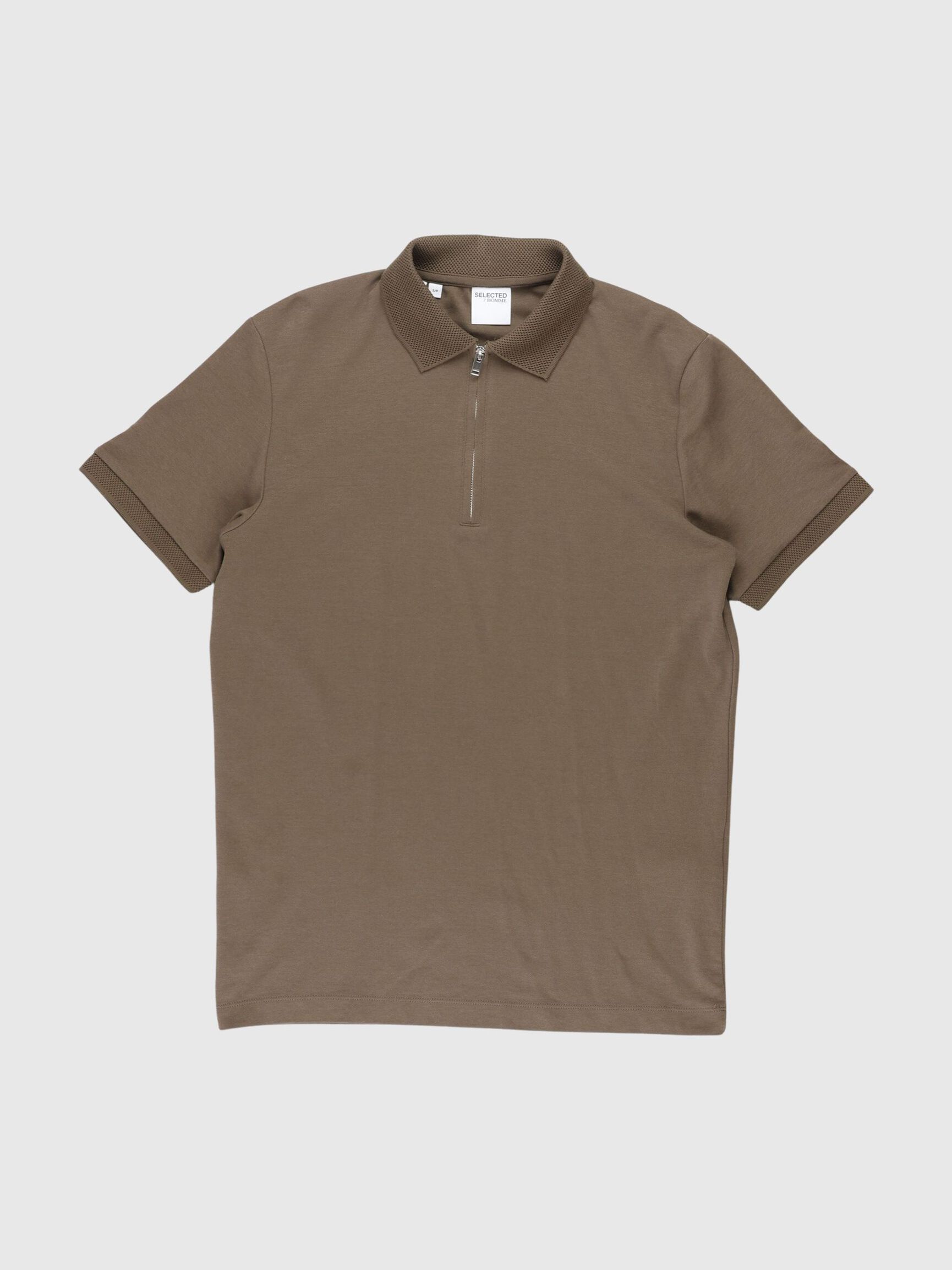 ZIPPER POLO SHIRT, Kalamata, highres