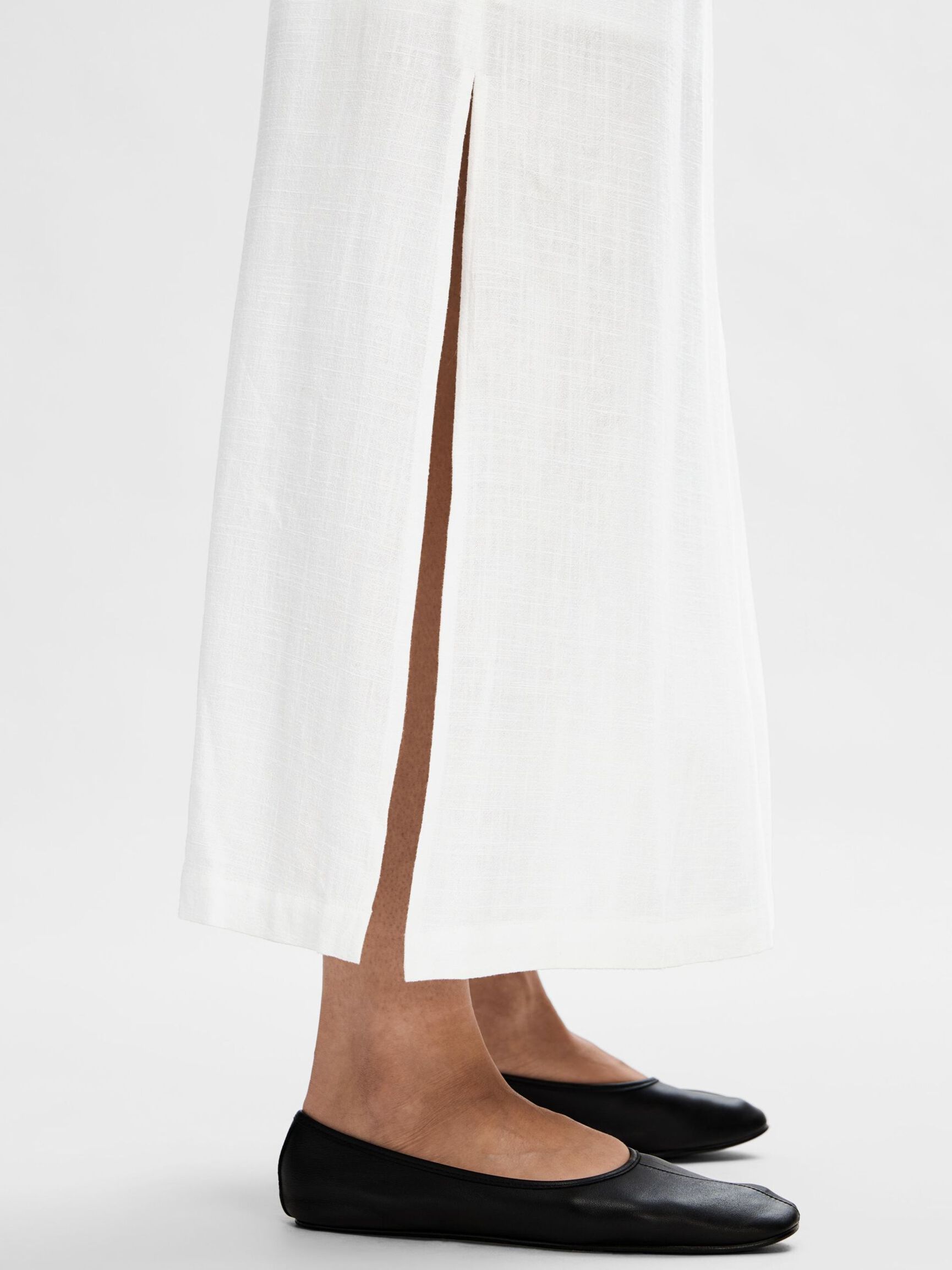HIGH WAISTED MAXI SKIRT, Snow White, highres