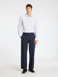 100% COTTON SLIM FIT SHIRT, Bright White, highres
