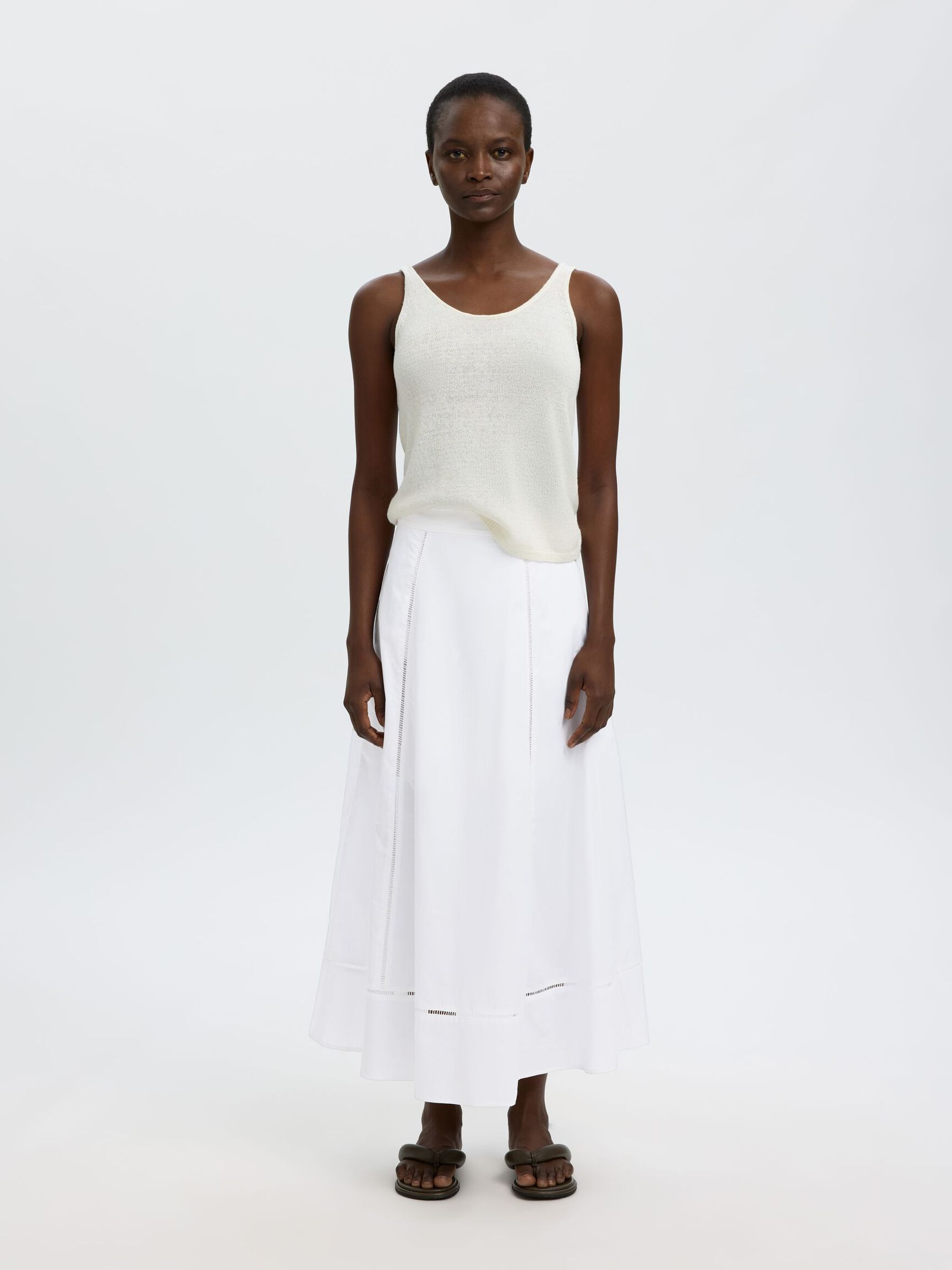 BAUMWOLL MAXIROCK, Bright White, highres