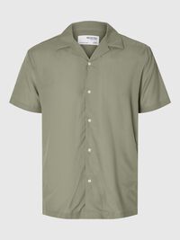 CUBANSK KRAGE SKJORTE, Vetiver, highres