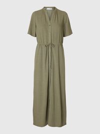 KORTE MOUWEN BLOUSEJURK, Vetiver, highres