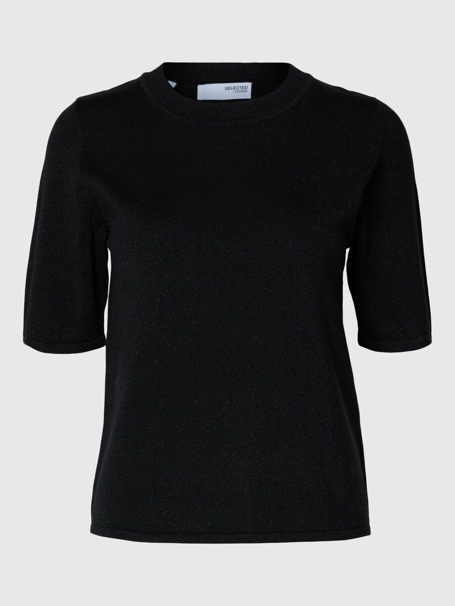 Selected GLITZER STRICKTOP, Black, highres - 16095948_Black_1152377_001.jpg