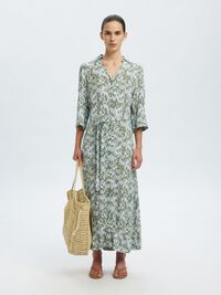 VISCOSE  MAXI DRESS, Deep Lichen Green, highres
