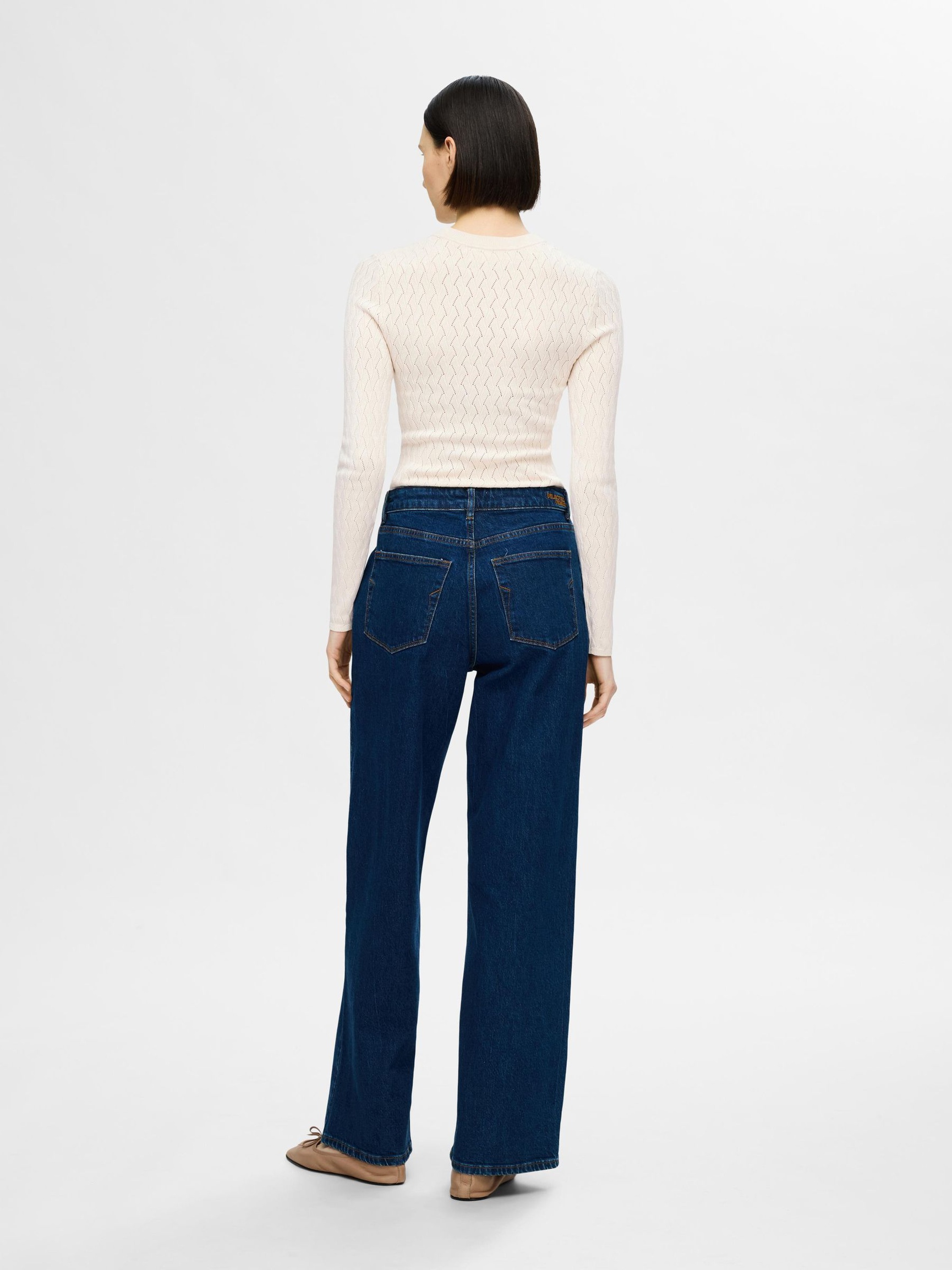 VISCOSE BLEND KNITTED TOP, Birch, highres