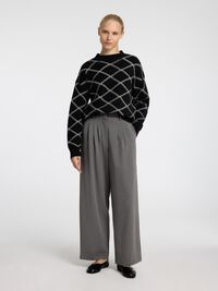 PRINT PULLOVER MIT HOHEM KRAGEN, Black, highres