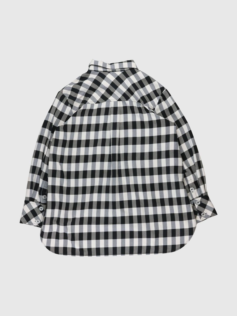 Selected GINGHAM CHECK OVERSHIRT, Black, highres - 80000435_Black_873981_002.jpg