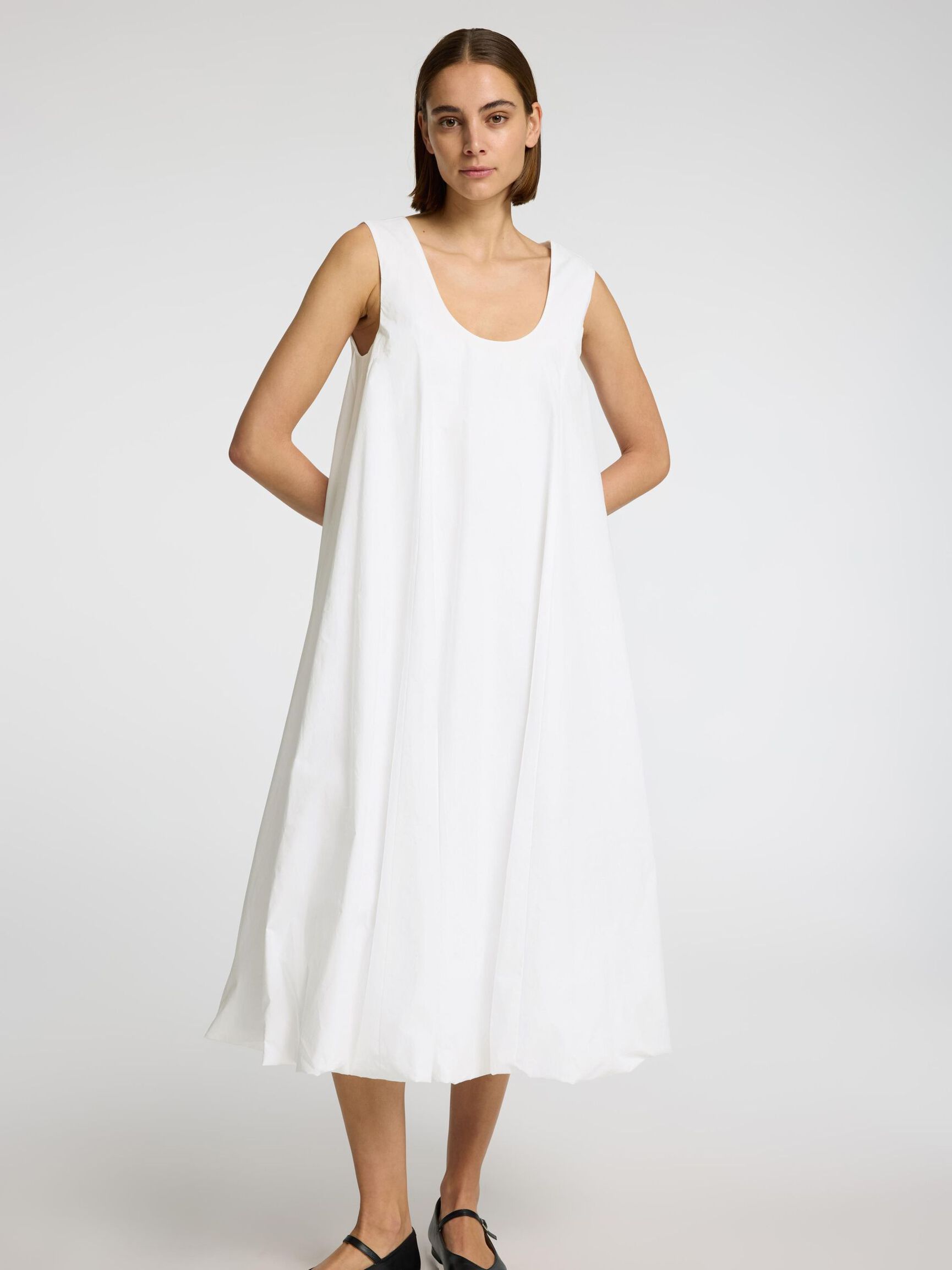 BOBLEKANT MIDIKJOLE, Bright White, highres
