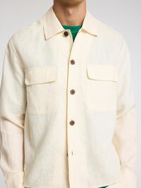100% LINNEN OVERSHIRT, Egret, highres
