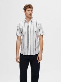 COTTON BLEND SHORT SLEEVED SHIRT, Sky Captain, highres