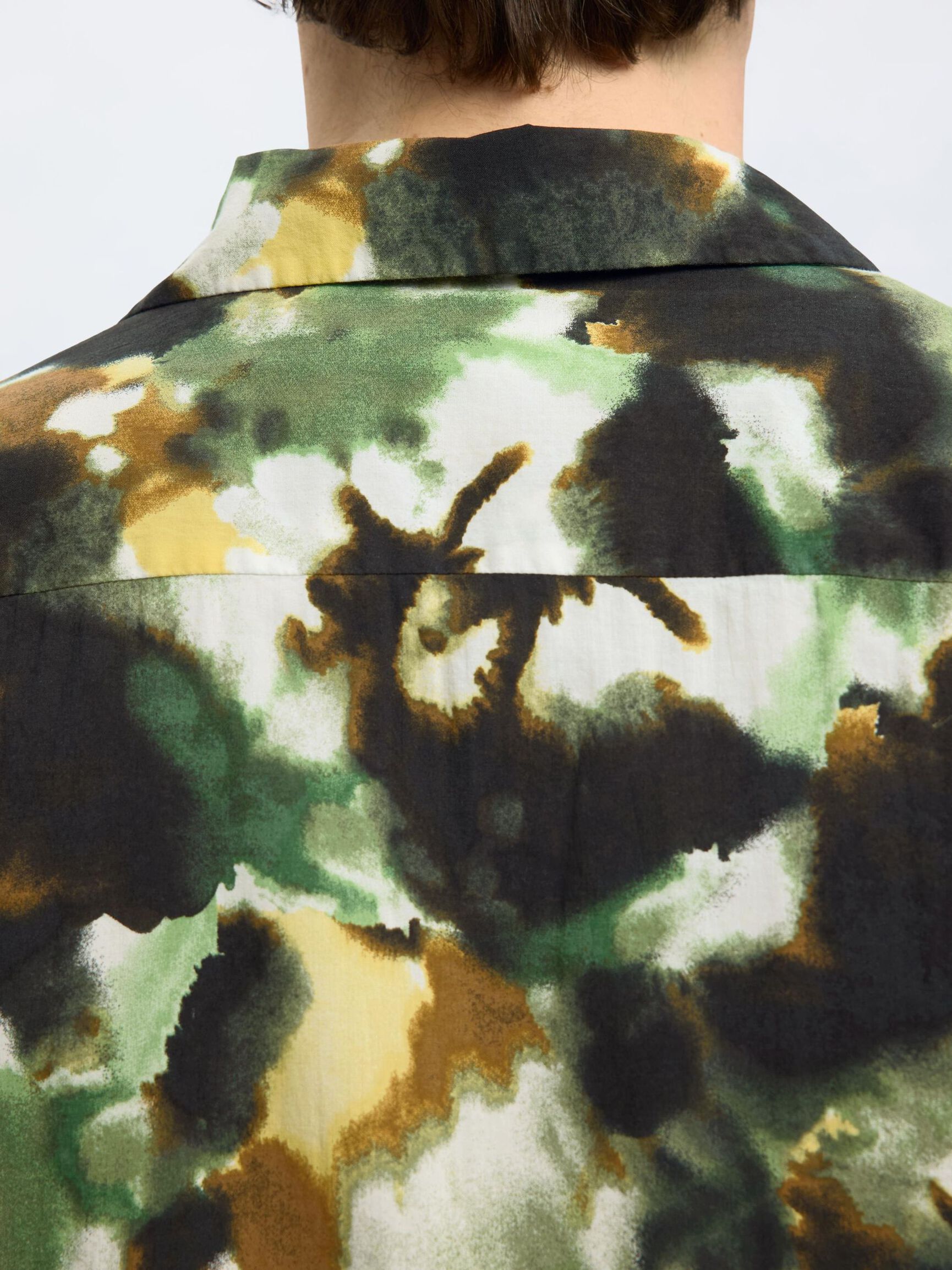 TRYCKTA KORTÄRMAD SKJORTA, Black, highres