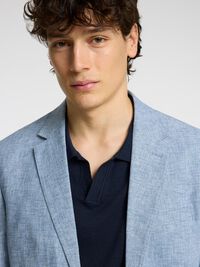 REGULAR FIT SINGLE-BREASTED BLAZER, Light Blue, highres