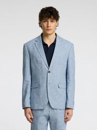 REGULAR FIT SINGLE-BREASTED BLAZER, Light Blue, highres