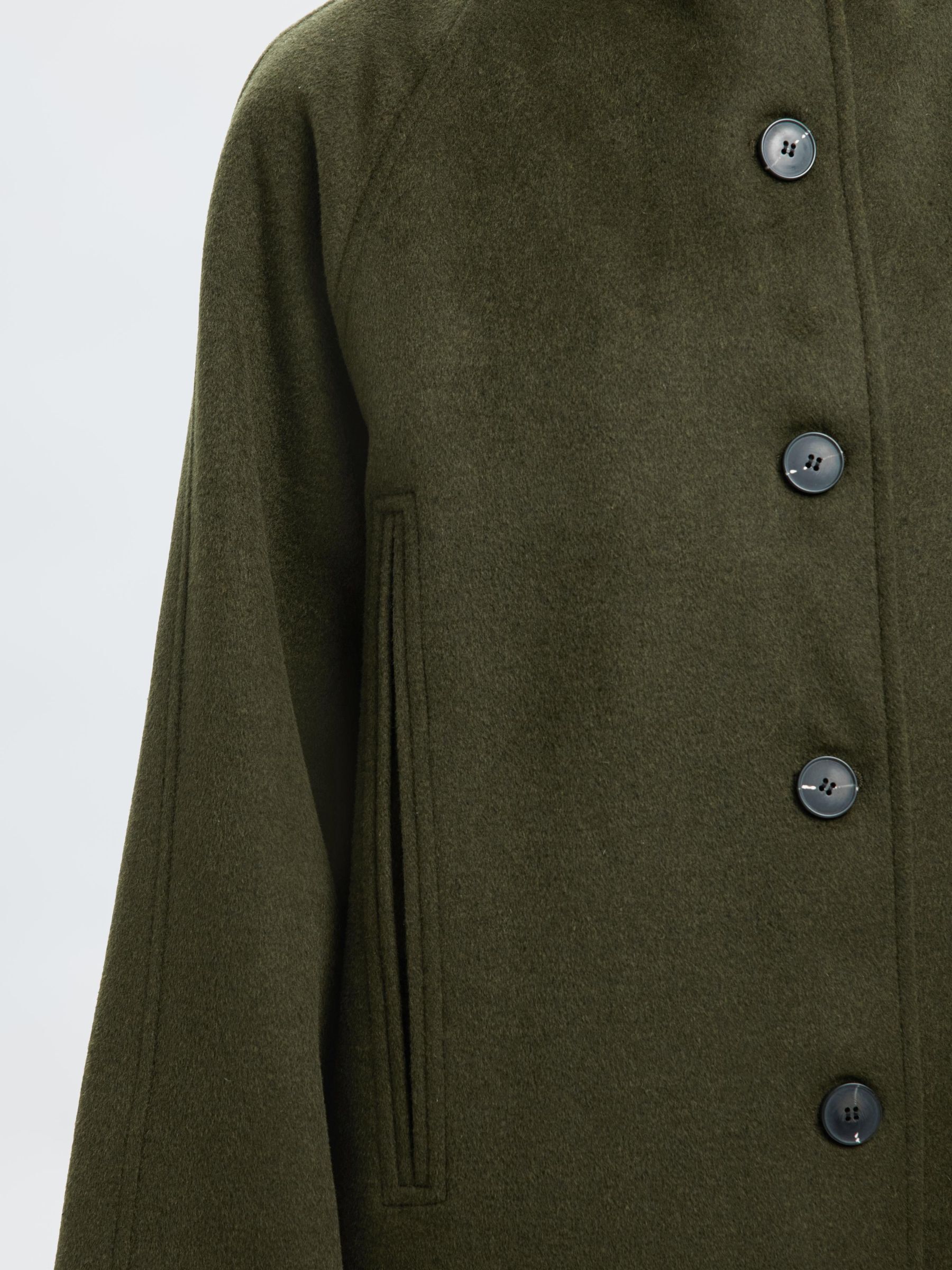 WOOL BLEND COAT, Ivy Green, highres